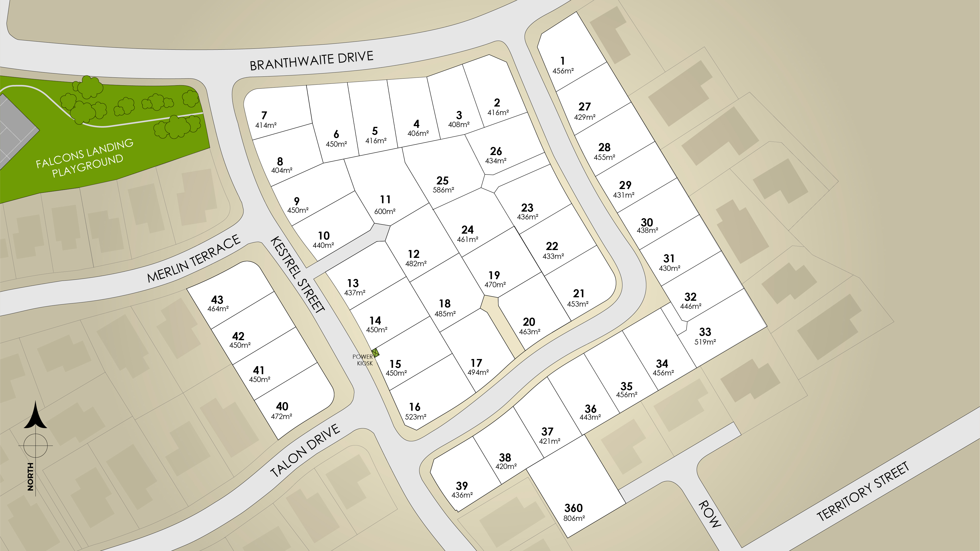 Falcons Landing Branthwaite Drive Sales Map v5