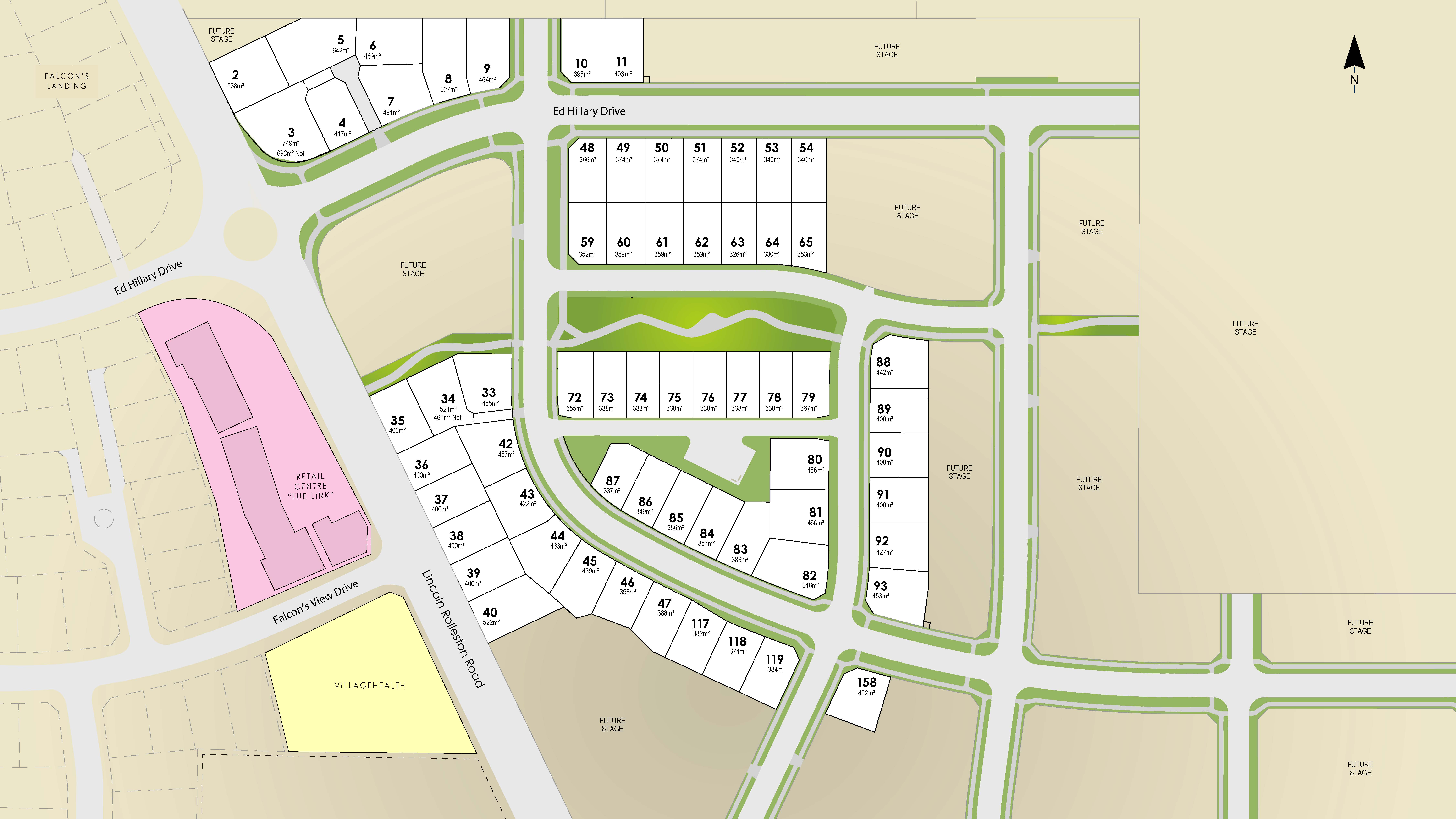 Falcons Run Sales Map No Trees
